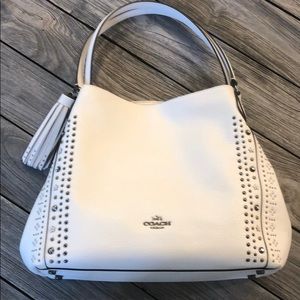 Rare! Coach Bandana Rivets/Studs Edie shoulder bag